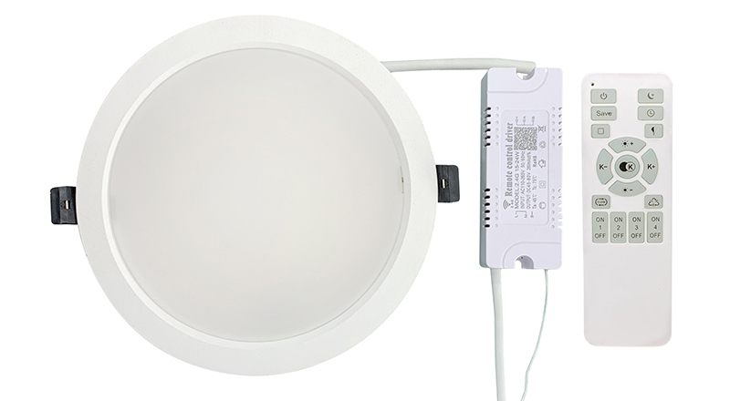 Intelligent CCT switchable downlight with 2.4G remote